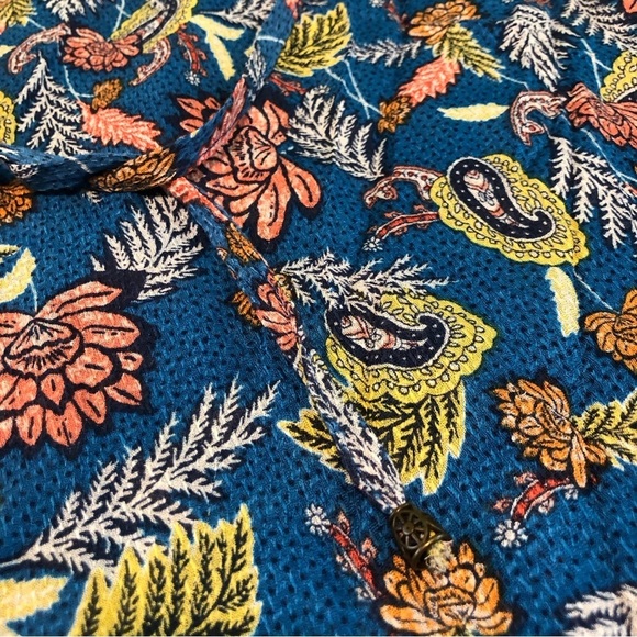 Knox Rose Womens Blue Shirt Size XL Sleeveless Tank Floral Paisley Blouse - Picture 3 of 8